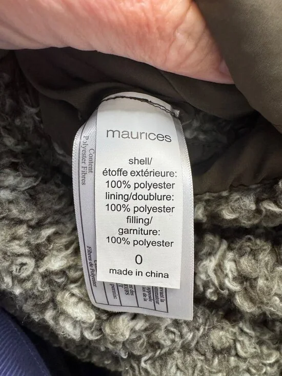 Maurices Reversible Vest Full Zip Size 0 Hunter Green Fleece Quilted Pockets EUC - Picture 5 of 11